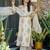 Off white digital printed muslin traditional kurta set with dupatta