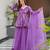 Purple digital printed silk blend  designer sharara set with dupatta