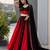 Red Black Navratri Lehenga Choli With Dupatta