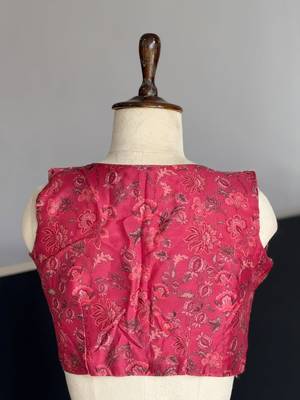 pink organza printed traditional lehenga choli with free size upto 42 5