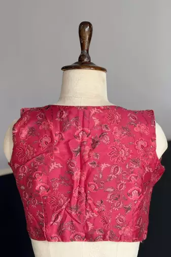 pink organza printed traditional lehenga choli with free size upto 42