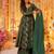 Multicolor digital printed muslin anarkali palazzo set with dupatta