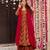 Multicolor digital printed muslin anarkali palazzo set with dupatta