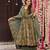 Multicolor digital printed muslin anarkali palazzo set with dupatta