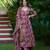 Multicolor digital printed muslin anarkali palazzo set with dupatta