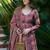 Multicolor digital printed muslin anarkali palazzo set with dupatta