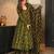 Green digital printed muslin anarkali palazzo set with dupatta