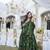 Multicolor digital printed muslin anarkali palazzo set with dupatta