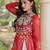 White&Red Cotton Readymade Navratri Lehenga Choli with Bandhej & Patch Work