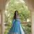 White&Sky Cotton Readymade Navratri Lehenga Choli with Bandhej & Patch Work