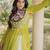 White&Lime Cotton Readymade Navratri Lehenga Choli with Bandhej & Patch Work