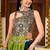 D Green Cotton Readymade Navratri Lehenga Choli with Embroidery & Thread Work