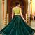 D Green Cotton Readymade Navratri Lehenga Choli with Embroidery & Thread Work