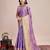 Lavender zari work silk blend saree with blouse