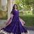 Purple rayon readymade anarkali suit with gotta patti & zari work