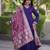Purple rayon readymade anarkali suit with gotta patti & zari work