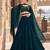Teal Green Georgette Semi Stitched Lehenga Choli with Hand Work