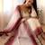 White&maroon georgette readymade anarkali suit with embroidery & sequence work