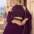 Purple Georgette Semi Stitched Lehenga Choli with Hand Work