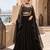 Black Georgette Semi Stitched Lehenga Choli with Hand Work