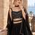 Black Georgette Semi Stitched Lehenga Choli with Hand Work