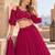 Magenta Georgette Semi Stitched Lehenga Choli with Hand Work