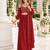 Red Georgette Semi Stitched Lehenga Choli with Sequence & Thread Work
