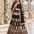 Black Georgette Semi Stitched Lehenga Choli with Sequence & Thread Work