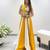 Yellow&White Rayon Readymade Navratri Lehenga Choli with Embroidery & Mirror Work