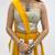 Yellow&White Rayon Readymade Navratri Lehenga Choli with Embroidery & Mirror Work