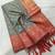 green silk blend saree print veving wear saree