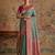 green silk blend saree print veving wear saree