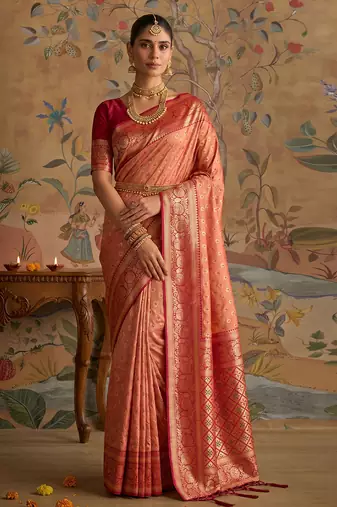multicolour silk blend saree print veving wear saree