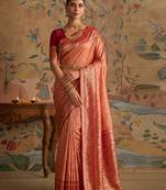 multicolour silk blend saree print veving wear saree