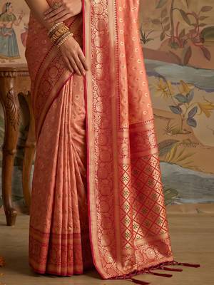 multicolour silk blend saree print veving wear saree 2