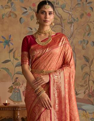 multicolour silk blend saree print veving wear saree 3