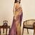 Golden zari work jacquard saree with blouse