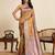 Golden zari work jacquard saree with blouse