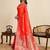 Orange zari work jacquard saree with blouse