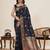Black zari work jacquard saree with blouse