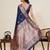 Navy blue zari work jacquard saree with blouse