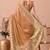 Women's orange floral print chiffon saree with unstitched blouse piece