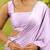 Women's lavender zari woven silk blend saree with unstitched blouse piece
