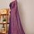Women's wine floral print chiffon saree with unstitched blouse piece