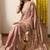Women's pink embellished silk blend saree with unstitched blouse piece