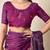 Women's magenta embellished silk blend saree with unstitched blouse piece