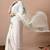 Women's white floral print georgette saree with unstitched blouse piece