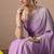 Women's magenta floral print georgette saree with unstitched blouse piece