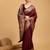 Maroon zari work pure silk saree with blouse