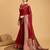 Red zari work pure silk saree with blouse